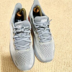Hoka Light Gray Athletic Sneakers